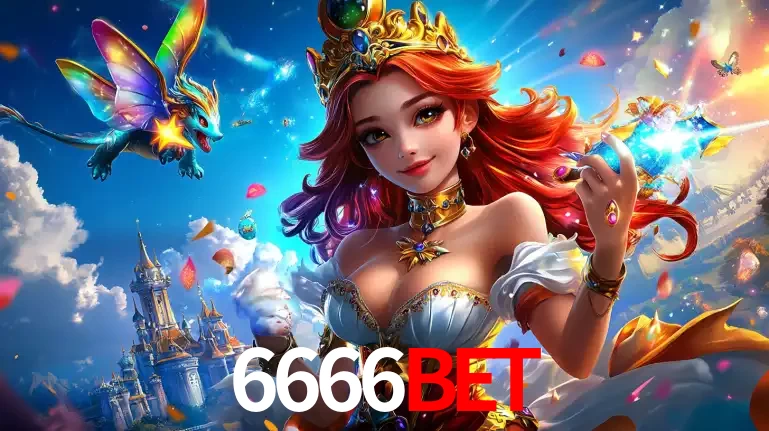 A princesa de um reino de fantasia mágico, com seu pequeno dragão, apresentando um mundo de prêmios encantados nos jogos de caça-níqueis do cassino 6666bet.